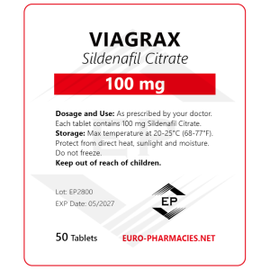 Viagrax (Sildenafil) – 100mg/tab -50 tab/bag